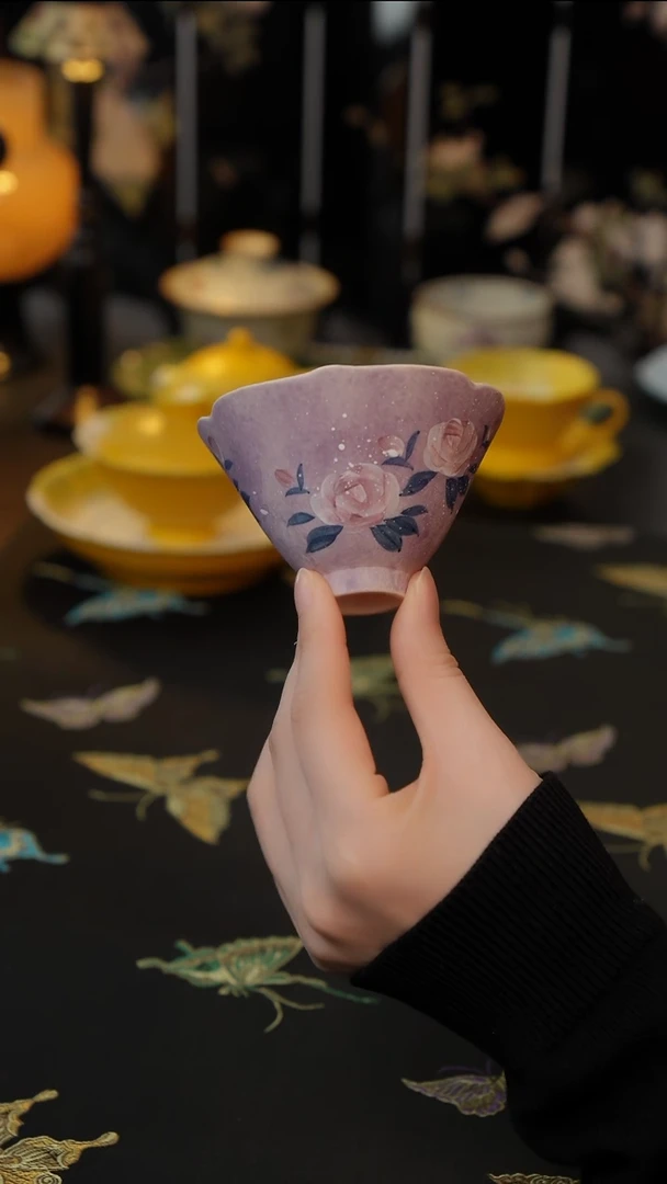 莫奈玫瑰   斗笠杯