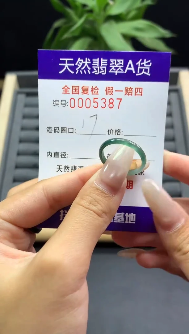 未镶嵌戒指翡翠天然  5387
