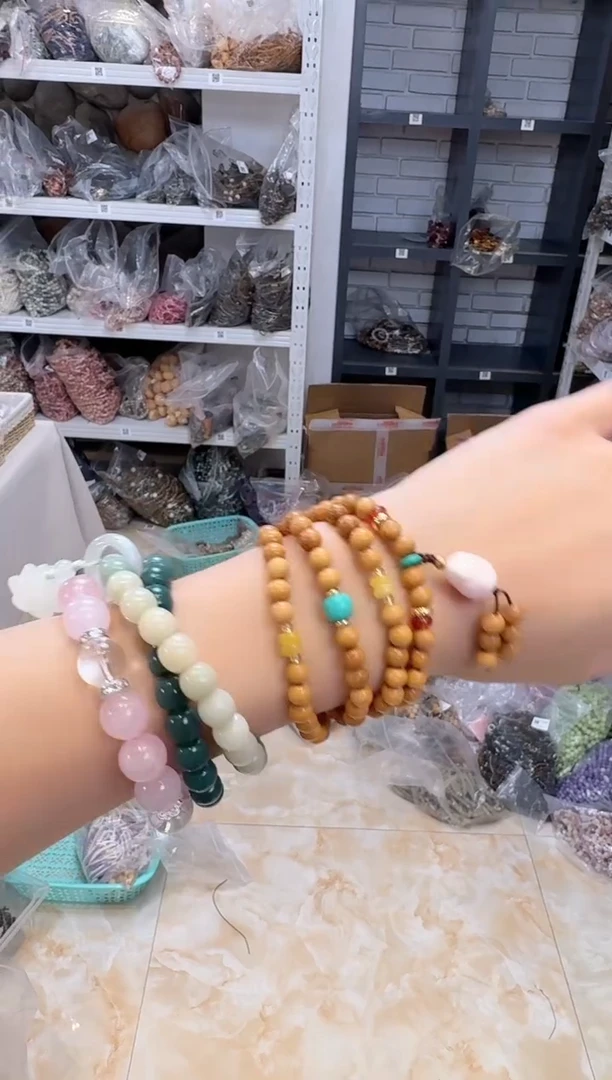 破布木（黄金檀）手串/手链檀木圆珠瑞兔项链6mm