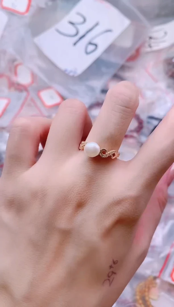 戒指未镶嵌淡水珍珠多样性发拍一发一