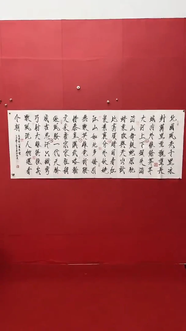 书法马大悲老师沁园春雪