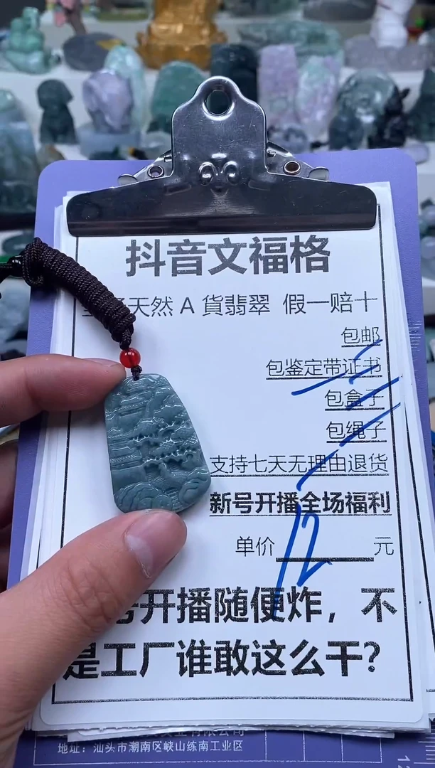 翡翠未镶嵌颈饰天然A货翡翠招财玉一物一拍