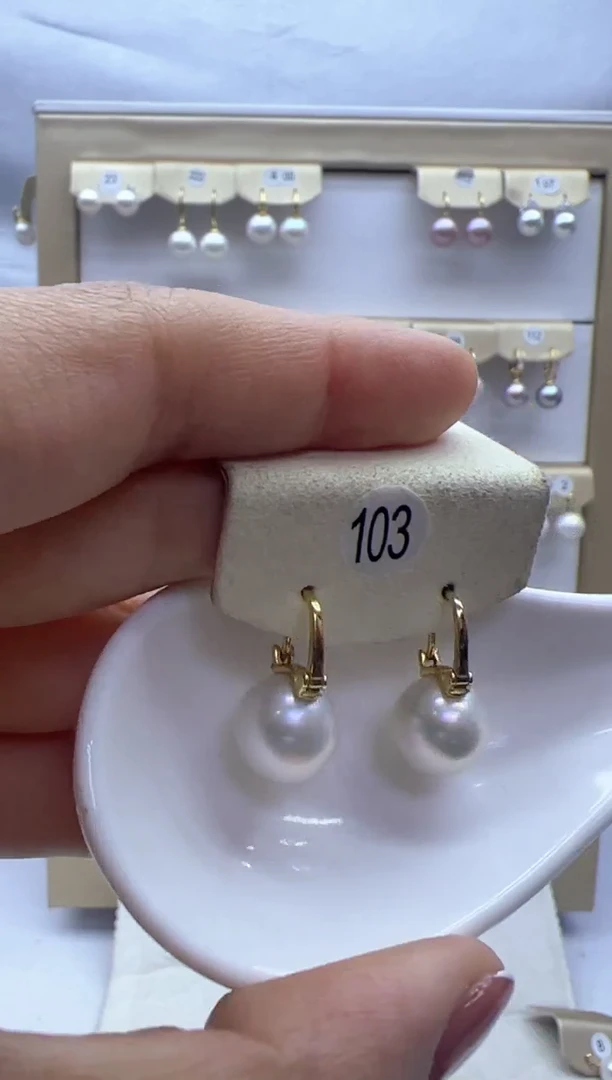 【闪购商品】淡水珍珠耳饰银S925镶嵌103