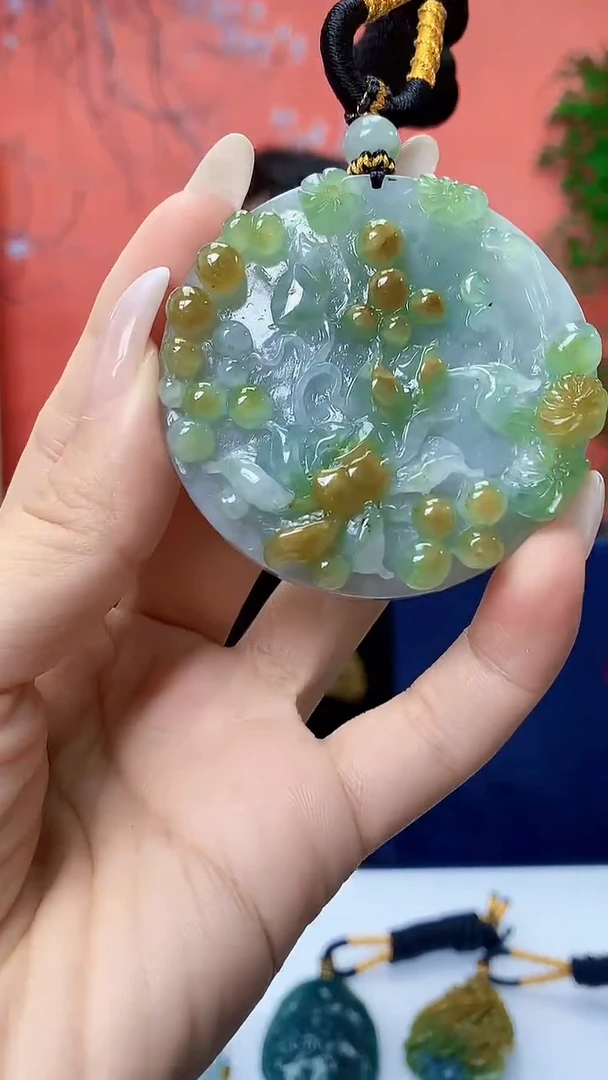 未镶嵌定制翡翠5060ty-毛货挂件119