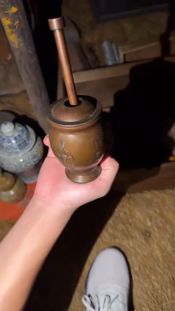 香榧木铜罐=====