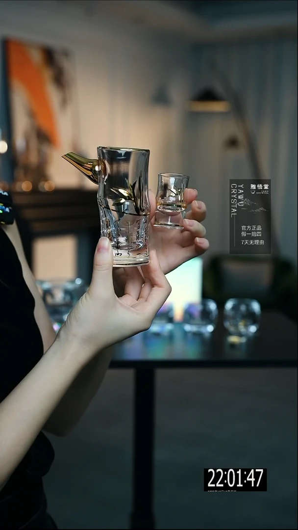 雅悟堂一壶两杯白酒家用酒具