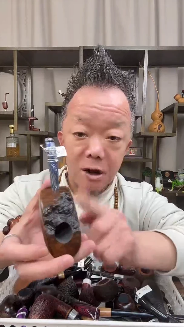 d35-1纯手工石楠木烟斗