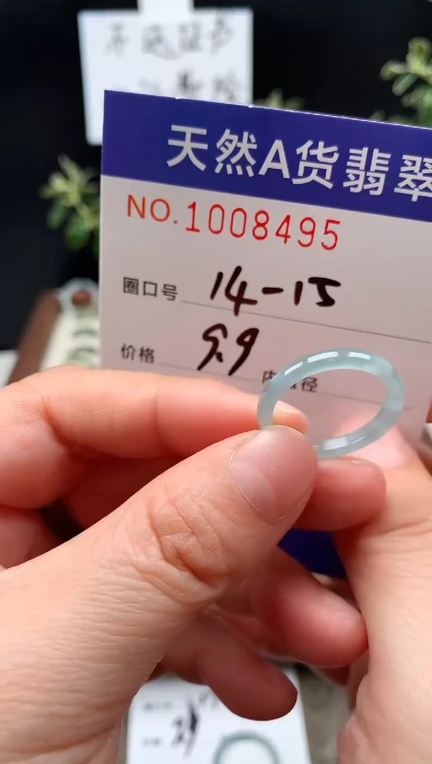 未镶嵌戒指翡翠14-15#