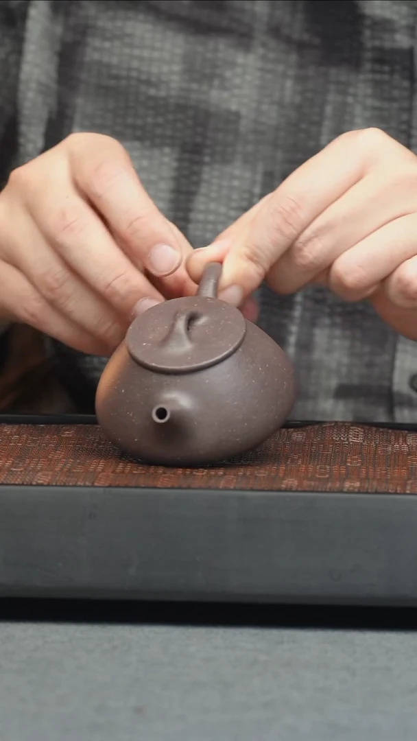 茶壶紫砂五堂 景舟-平盖瓢-手工炼泥