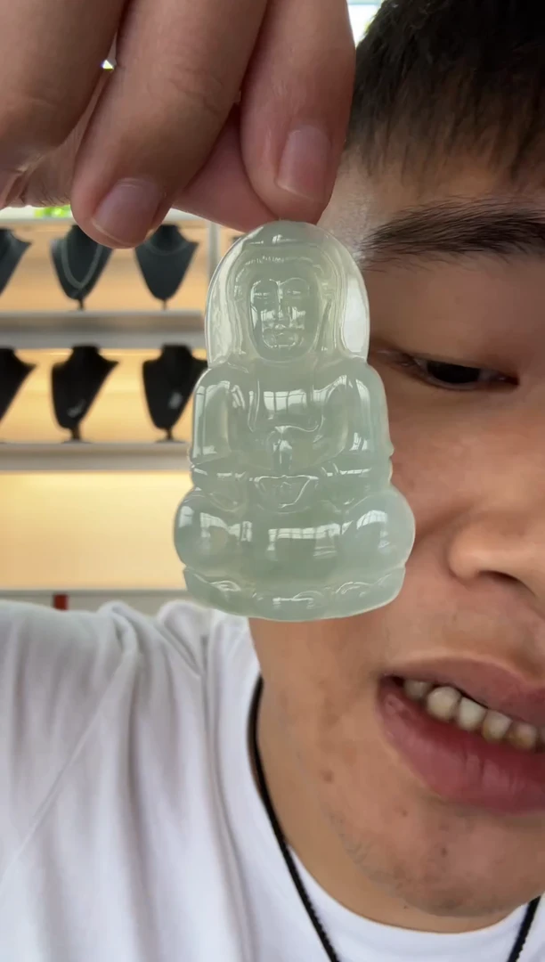 翡翠未镶嵌颈饰天然翡翠A货孤品一件
