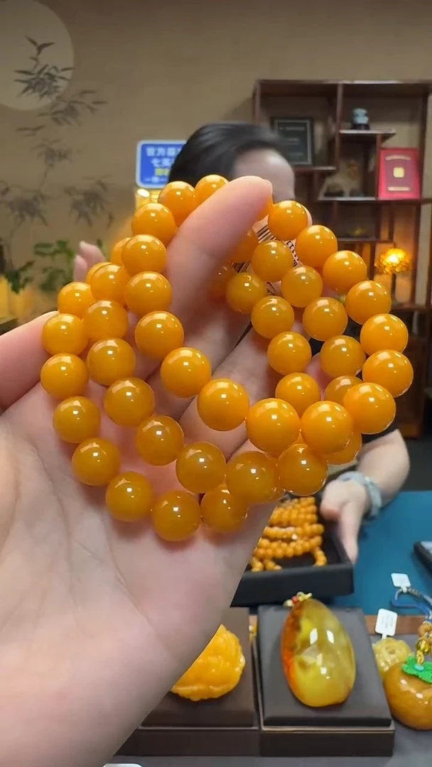 手串琥珀未镶嵌天然保真蜜蜡圆珠手串（多样发其一）