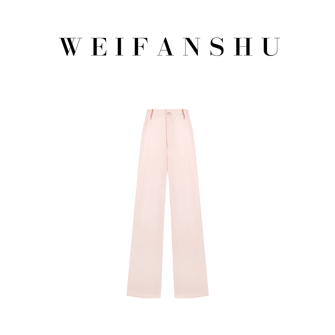 WEIFANSHU/魏凡舒【百变yk2】秋冬新款时尚百搭直筒显瘦时装皮裤