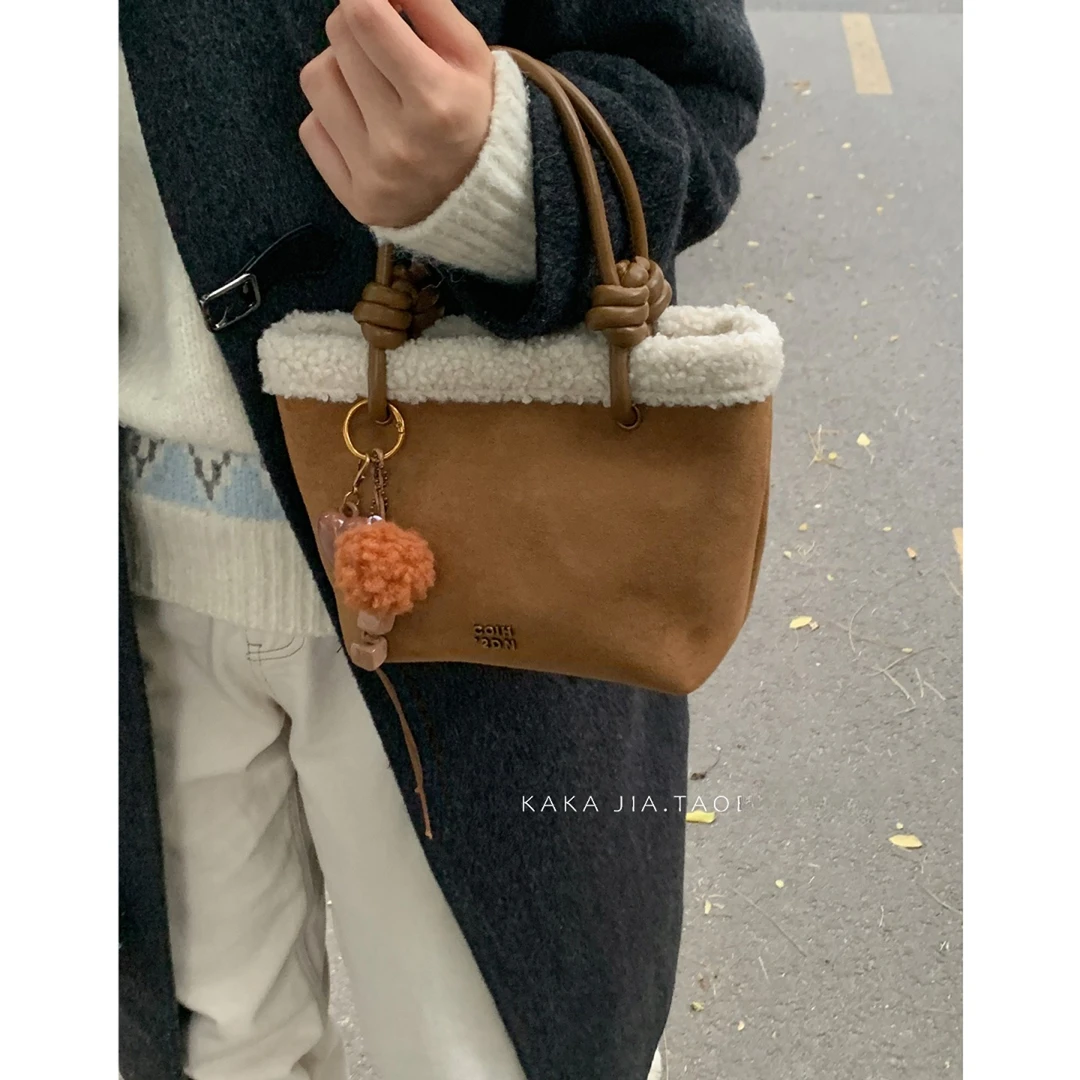 毛绒包包女款爆款2025新款秋冬时尚手提包韩系小众百搭通勤斜挎包