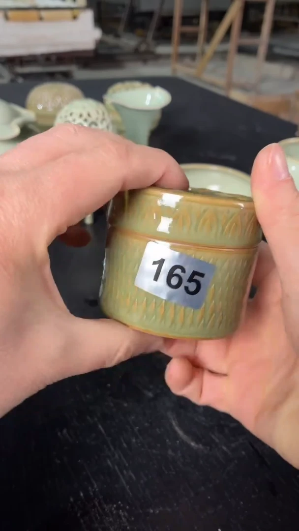 耀州窑仰山万字小香薰微裂165