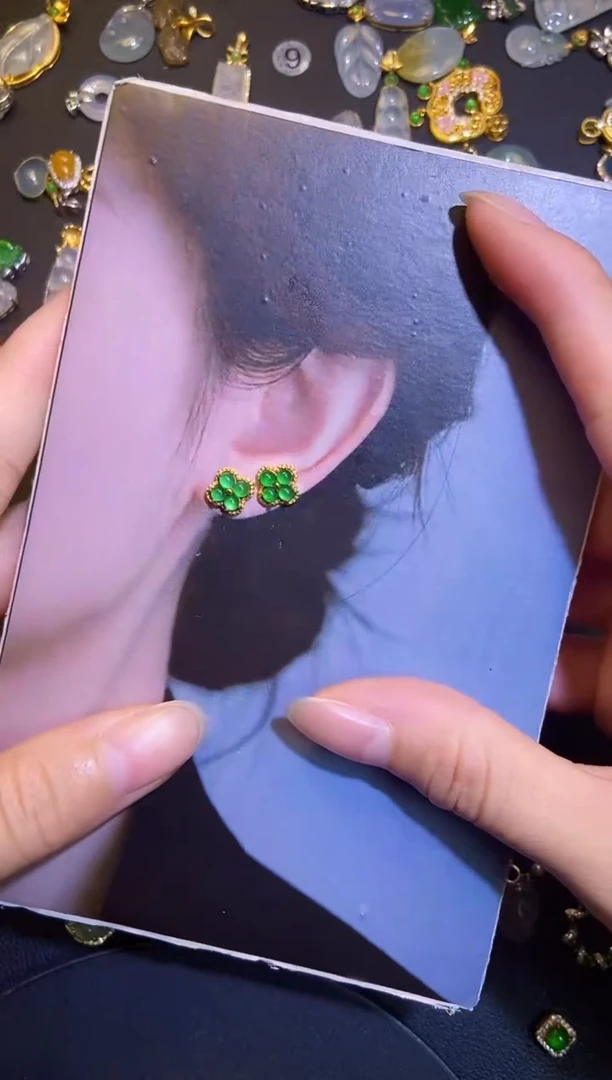 翡翠银S925镶嵌吊坠(不含链)1