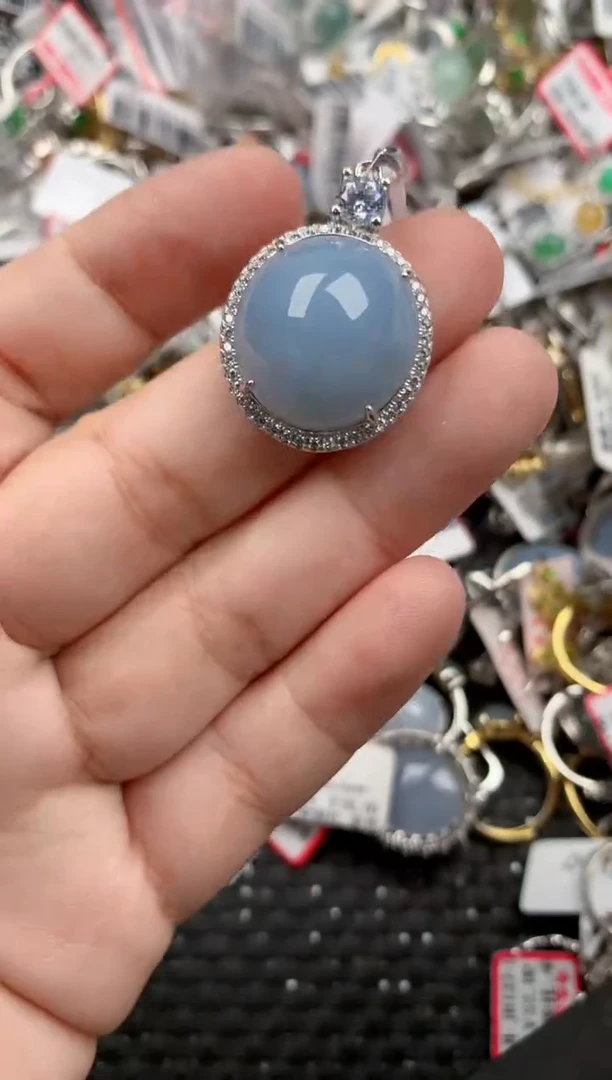 银S925镶嵌戒指翡翠333   8