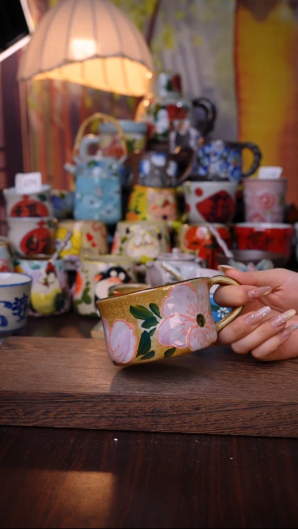 杯子泥垚手作 景德镇手工手绘陶瓷器物