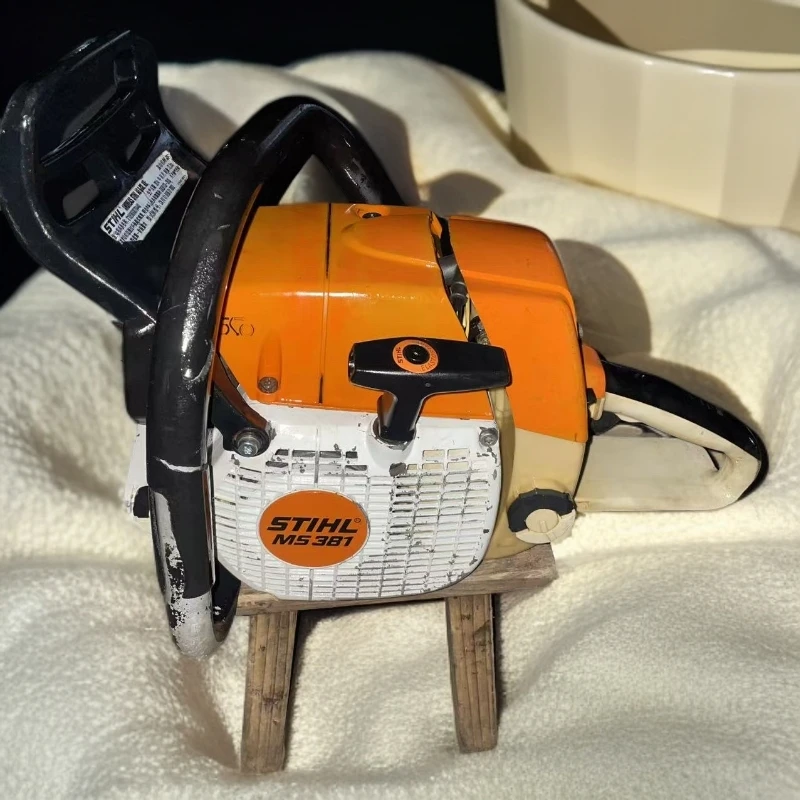 斯蒂尔MS381油锯，活塞满横纹、配有旧18寸合金导板链条