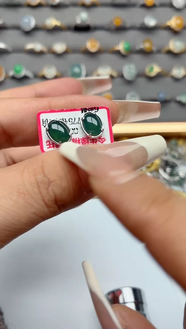 吊坠(不含链)银S925镶嵌翡翠.