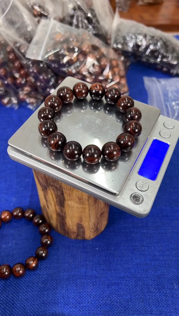 手串/手链黄花梨/降香黄檀1.5紫油梨水波纹手串1