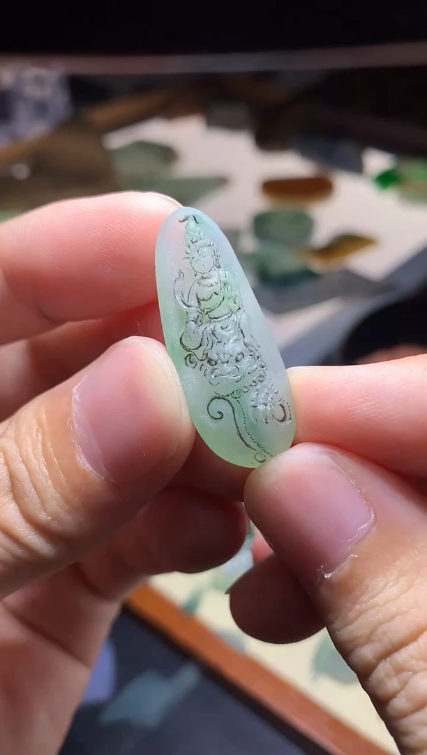 未镶嵌定制翡翠文殊
