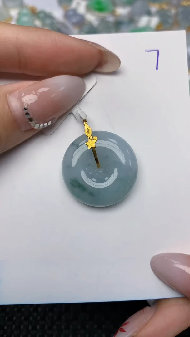 【闪购商品】翡翠颈饰18K金镶嵌 天然翡翠A货