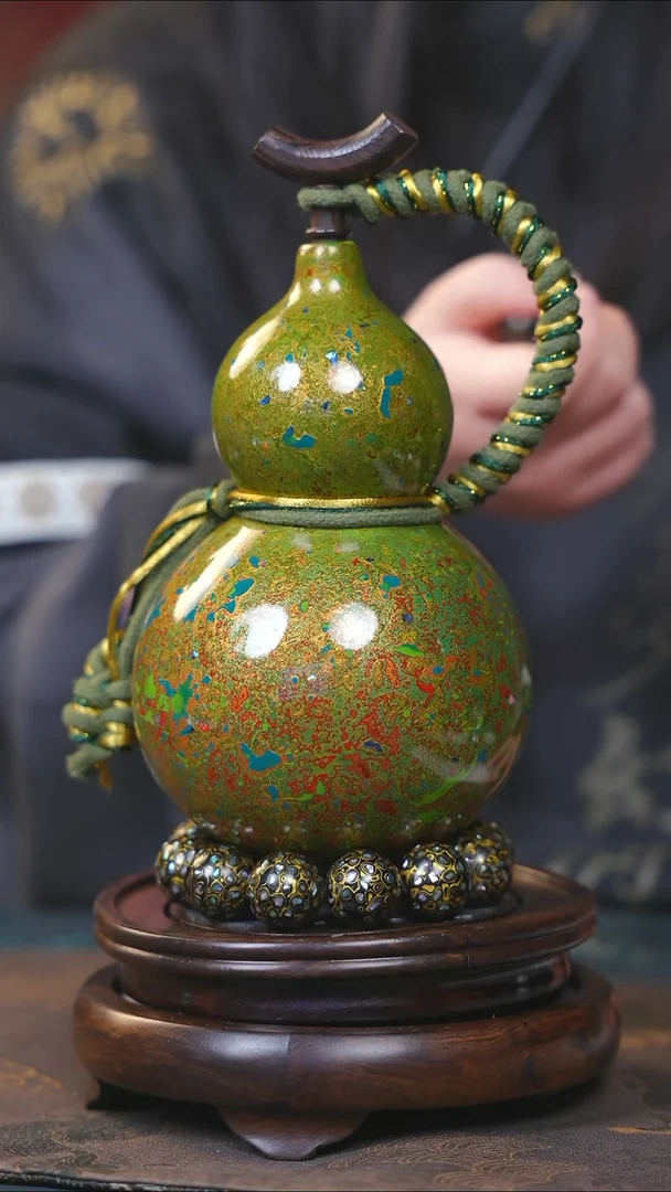 【闪购商品】YF228漆艺酒葫芦不包手串及旋转底座