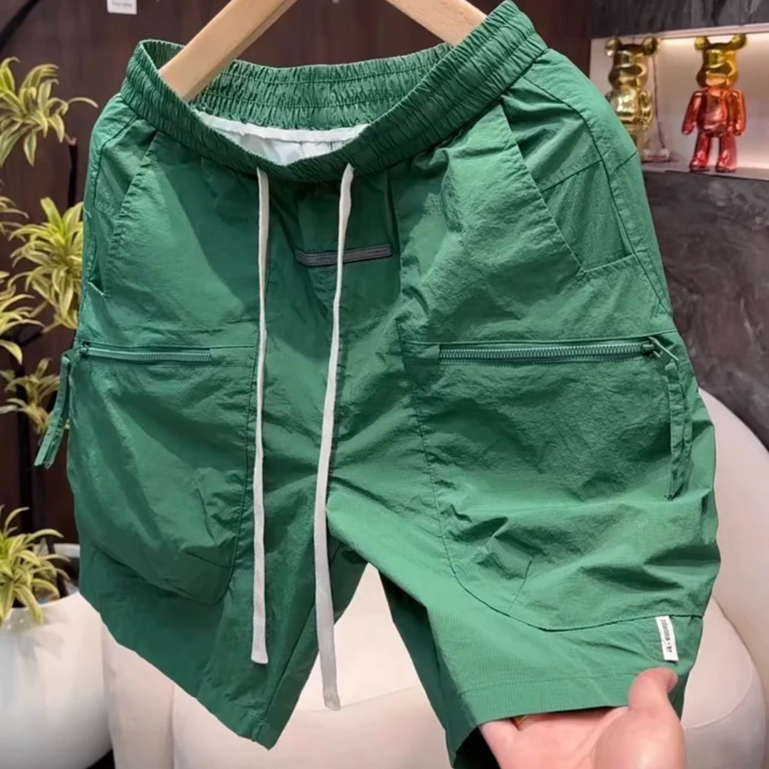 夏季短裤男速干直筒运动裤潮ins宽松百搭休闲工装五分裤沙滩裤男