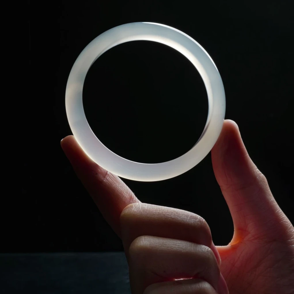 天然玉石玛瑙高冰高透荔枝冻白月光手镯（多样性发货发其一）