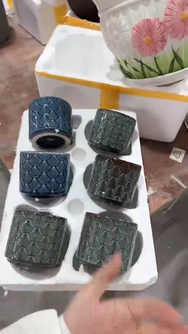 高温陶瓷花盆+E6