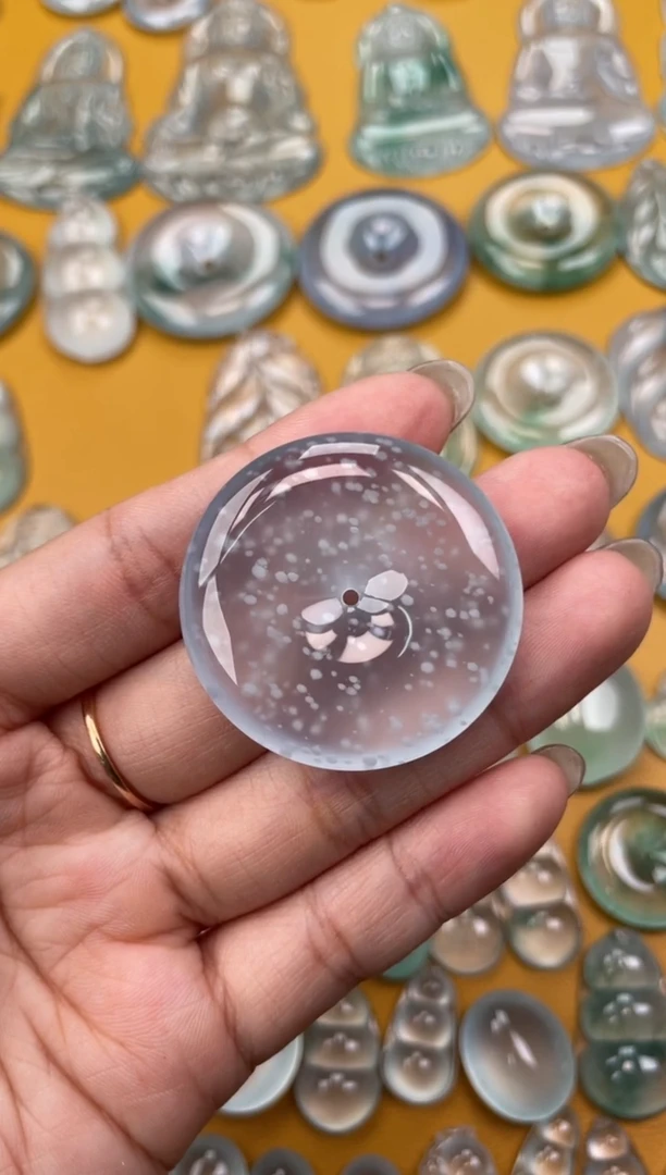 翡翠未镶嵌吊坠(不含链)平安扣 37.5 6.5