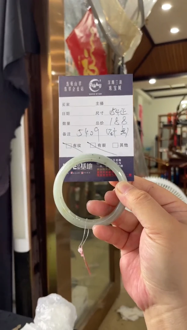 未镶嵌手镯翡翠W 54正圈 5409