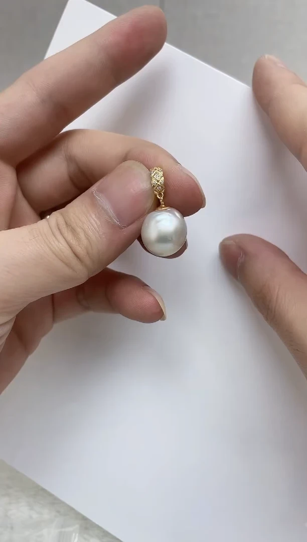 颈饰银S925镶嵌海水珍珠