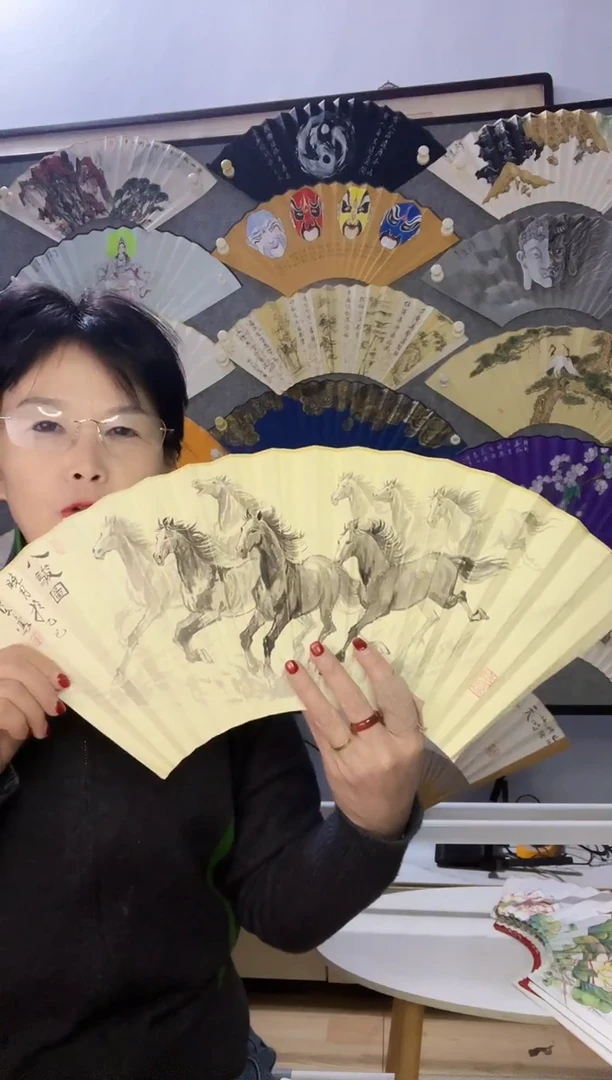 扇子九五寸十八方玉竹折扇