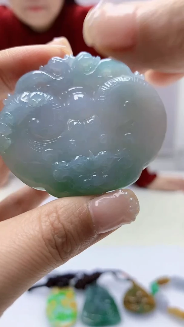 【闪购商品】定制翡翠未镶嵌4902ms-毛货173龙凤