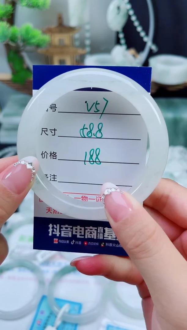 未镶嵌手镯石英质玉（天山翠）57