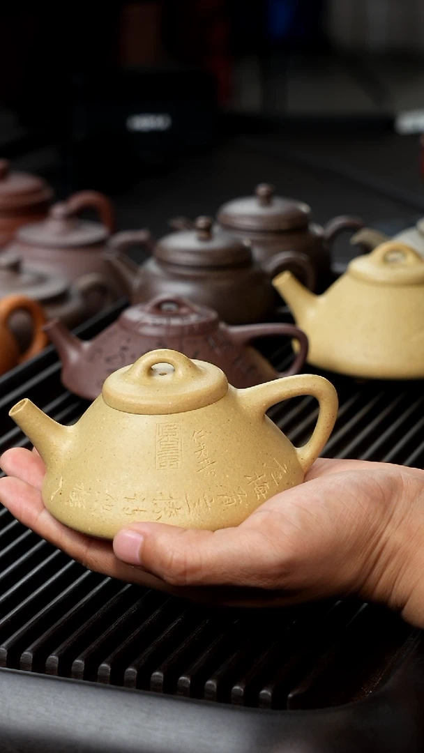 茶壶紫砂大*。本绿子冶微瑕半手160