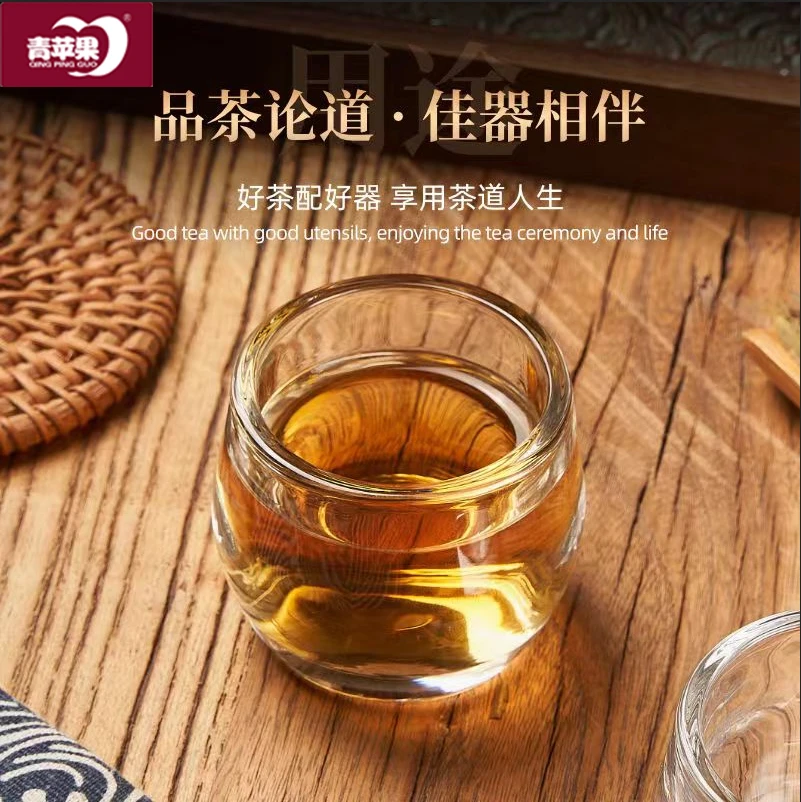 【9点9发8只】水晶扳指杯家用透明杯厚茶杯酒杯杯子玻璃水杯