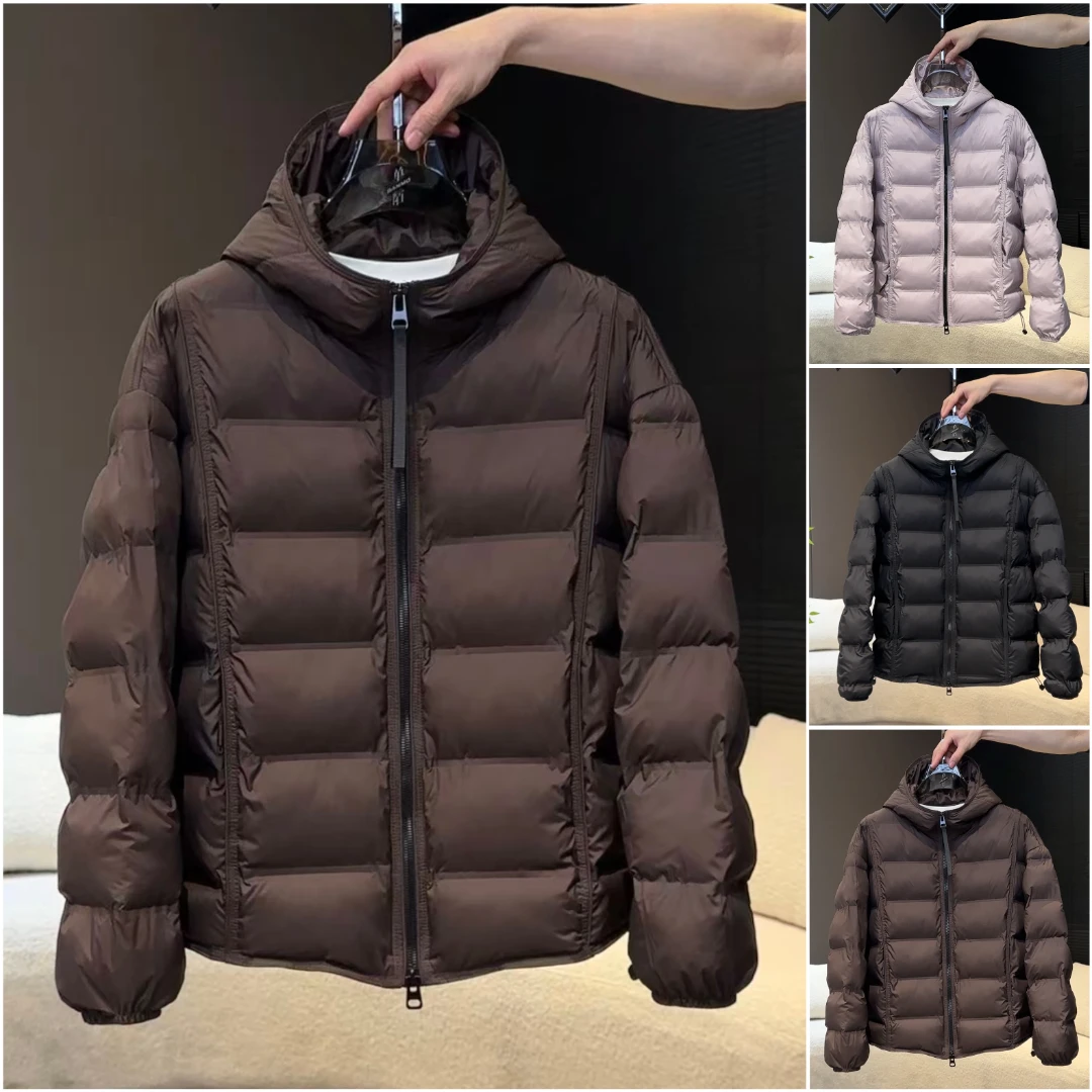 冬季加厚排骨结构款贝极绒棉服冬季新款情侣款连帽排骨结构棉服