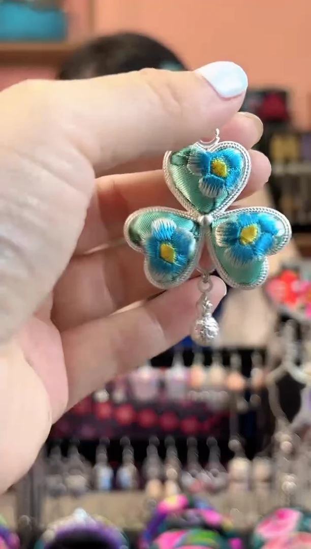 织绣艺枝独绣老绣饰品430