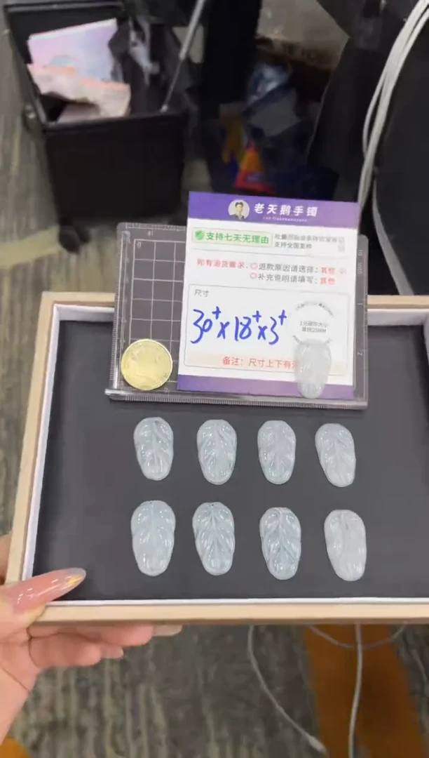 未镶嵌挂件翡翠叶子FL7/多样性发其一CP配绳