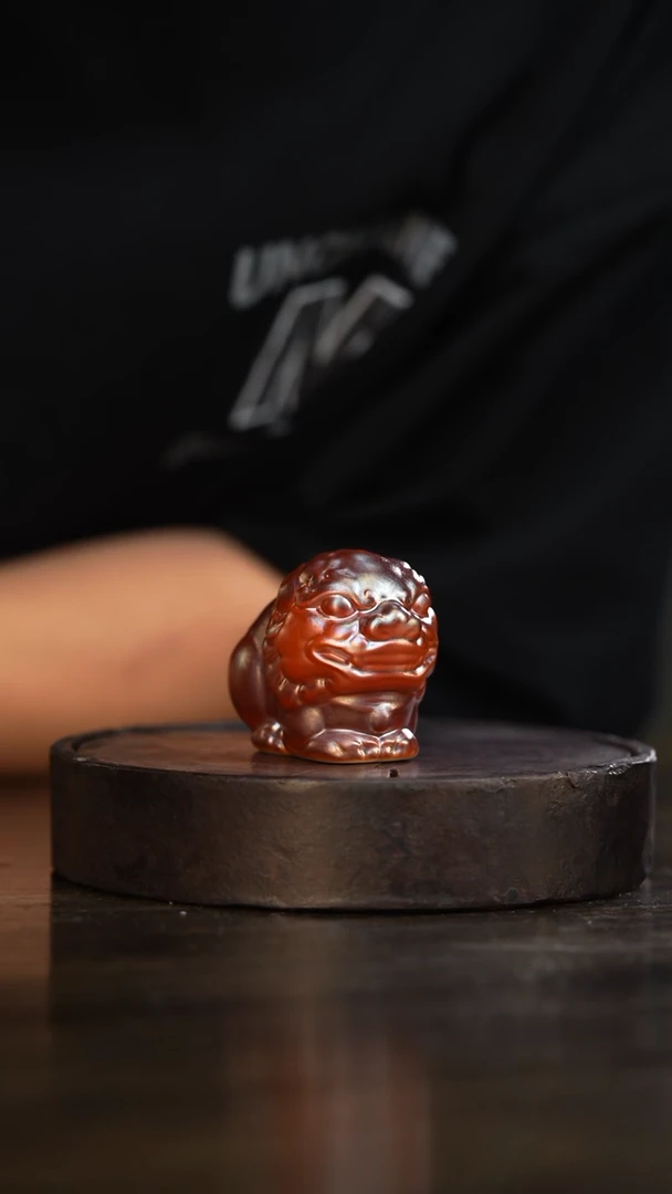 104柴房陶瓷柴烧茶宠摆件