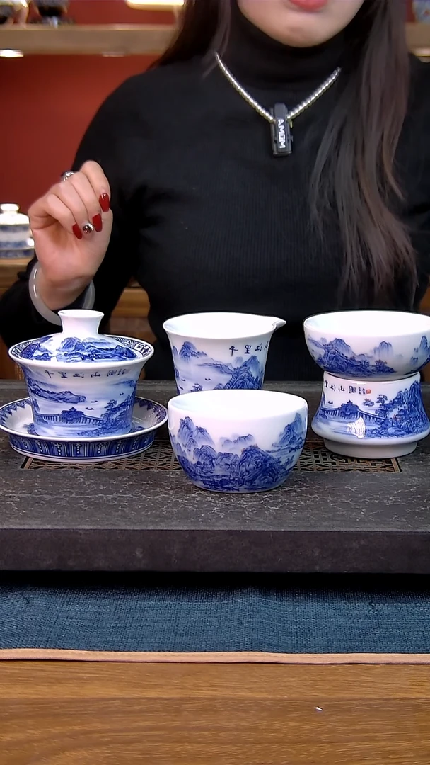 简装家用款4件套 白瓷陶瓷茶具