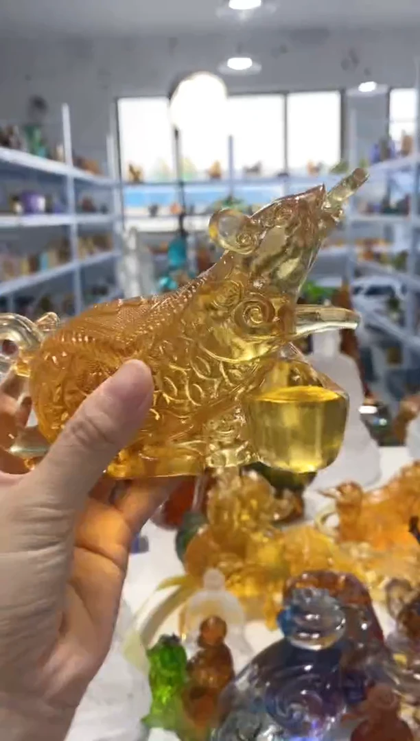 手工艺品琉璃290 金币鼠 微瑕介意勿拍 不退不换