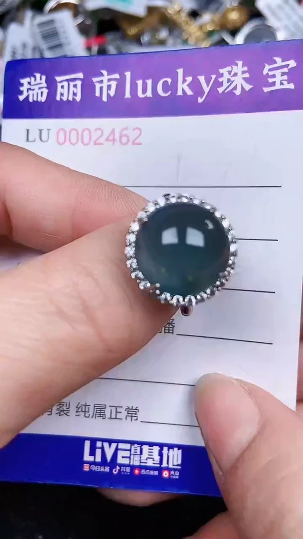 颈饰银S925镶嵌翡翠2462