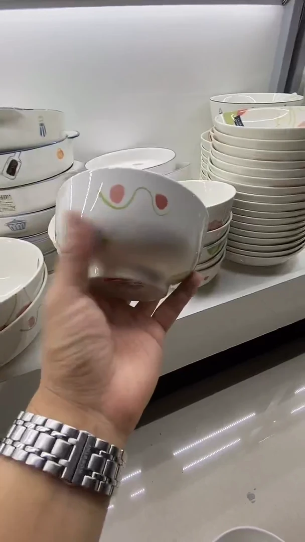 白瓷10个装  5寸 饭碗
