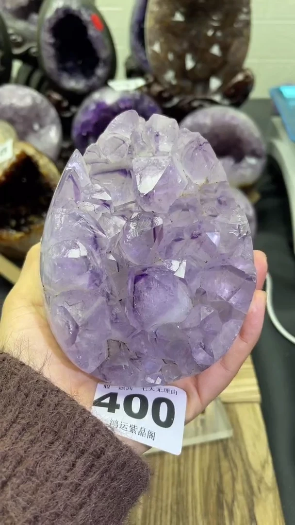 未镶嵌大型摆件（非配饰）紫晶400号龙蛋