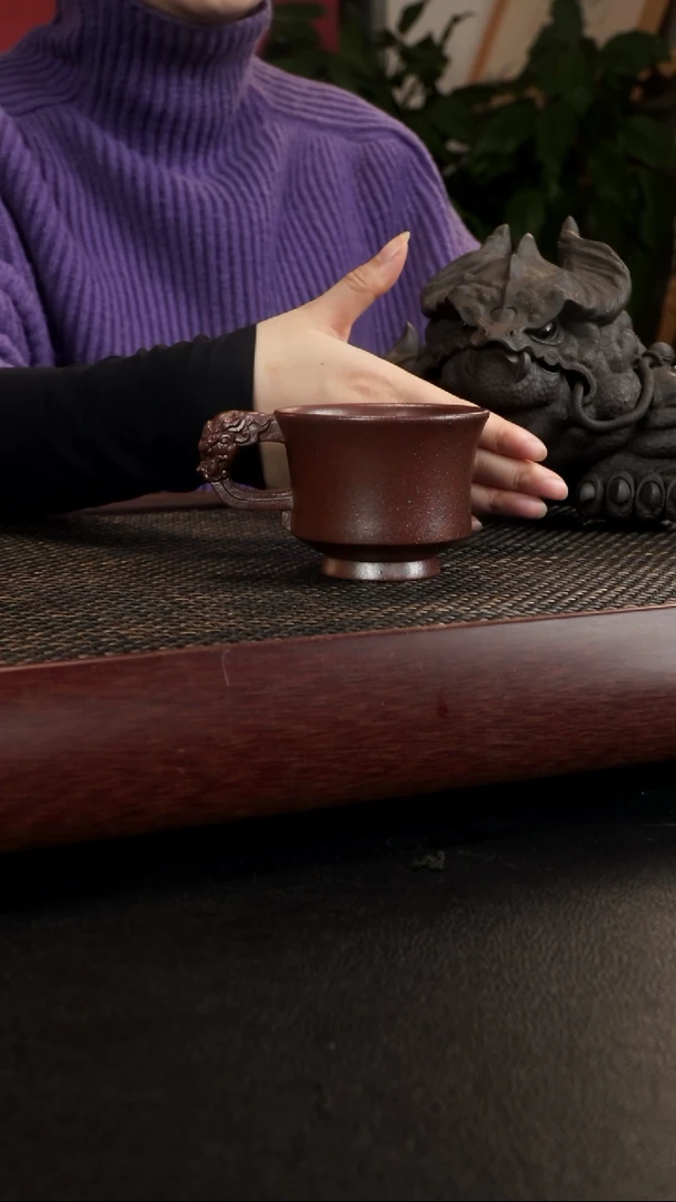 【闪购商品】紫砂茶壶柴烧龙把杯