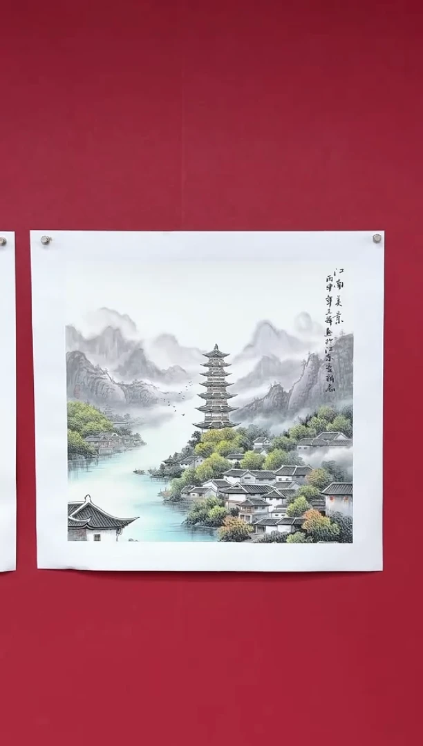 国画国画绘画山水花鸟