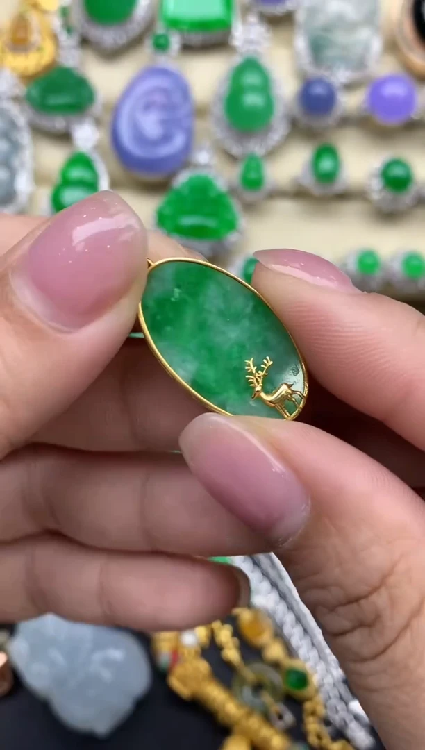 【闪购商品】翡翠颈饰18K金镶嵌251-中国好珍宝